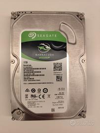 Hdd 3.5", Seagate barracuda, capacità  di 1 TB