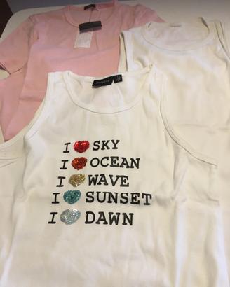 Set 2 canottiere donna  + 1 T-shirt donna