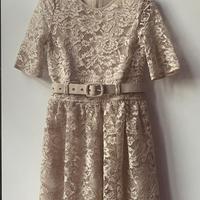 Vestito Beige in pizzo 