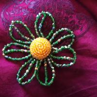 Radà spilla vintage perline margherite 
