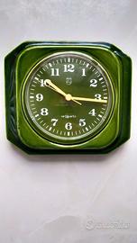 OROLOGIO PARETE PHILIPS ANNI 70 HR QUARTZ VERDE