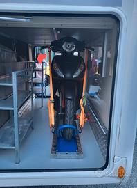 Porta moto per gavone camper