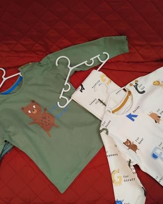 Coppia di magliette e pantaloni Bambino/Bambina