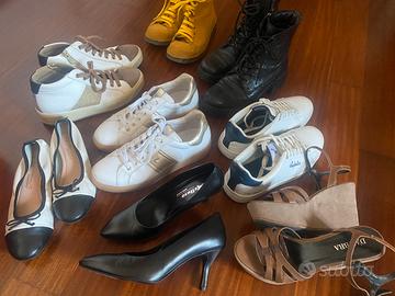 8 paia di scarpe nuove e usate in blocco