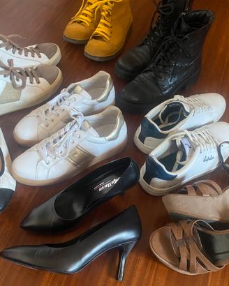 8 paia di scarpe nuove e usate in blocco