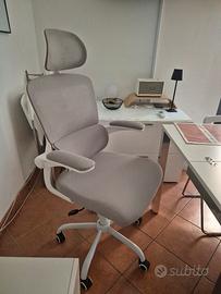 Sedia ergonomica per PC chiara