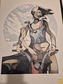 Litografia Bodini dal titolo "Paola"