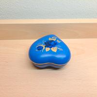 Contenitore/ portagioie Dino blu e oro a cuore