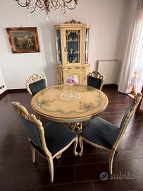 Credenza Veneziana con Tavolo e sedie