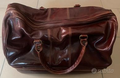 Borsone da viaggio in cuoio