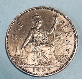 moneta antica: 1 Penny 1967 (Regno Unito)