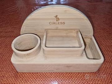 Cialess - Desk Organizer in bambù naturale 100%