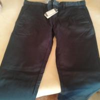 pantalone slim blu