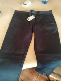 pantalone slim blu