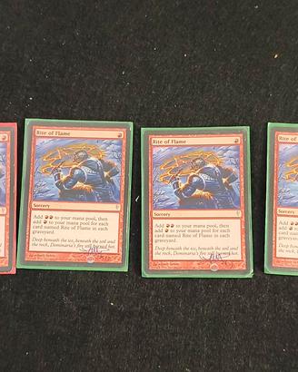 "Rito della fiamma" sign ×4, magic: the gathering 