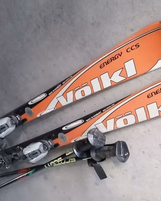 Sci Volkl misura 170 cm,  con  attacchi e  racchet