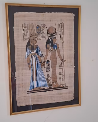 Papiro originale dipinto a mano dea Iside