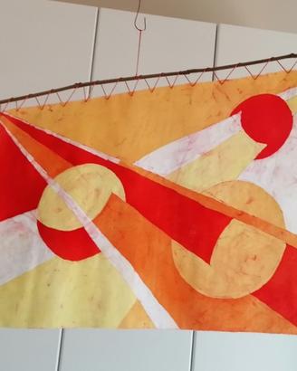 Batik fatto a mano-pezzo unico- “ RAGGI DI LUCE”