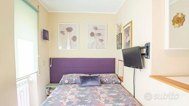 testata letto tessuto viola sfoderabile