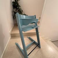 Tripp Trapp Stokke seggiolone come nuovo azzurro