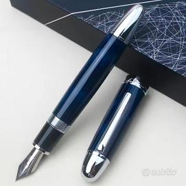 Penna Stilografica Jinhao X169 Silver Blue EF 0,38