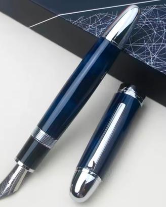 Penna Stilografica Jinhao X169 Silver Blue EF 0,38