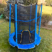 Trampolino elastico da giardino con rete