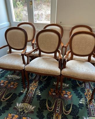 Lotto sedie con braccioli