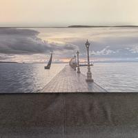 Quadro su tela con Molo su Mare/Lago