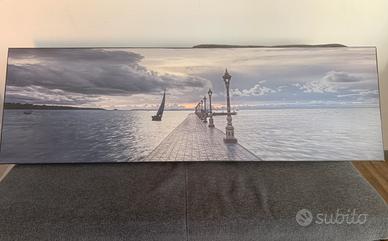 Quadro su tela con Molo su Mare/Lago