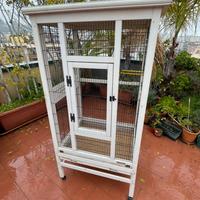 Voliera in legno per uccelli KERBL - Colore Bianco