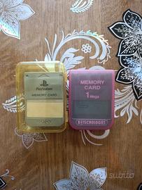 Giochi PlayStation PS1 e Memory Card
