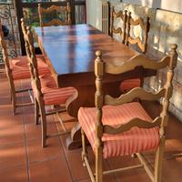 Tavolo fratino artigianale in legno massello