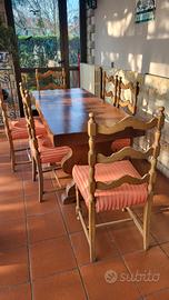 Tavolo fratino artigianale in legno massello