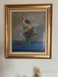 Quadro con pittura da ambo i lati