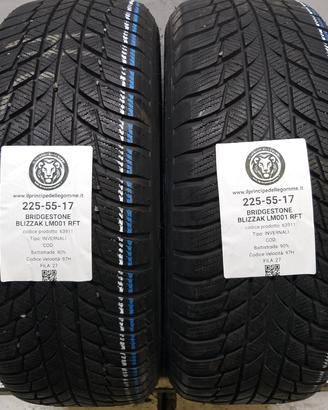 2 GOMME 225 55 17 BRIDGESTONE A63911