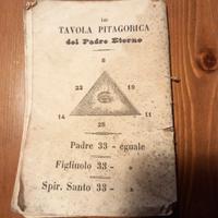 Opuscolo originale 1880-1895 – “Tavola Pitagorica 