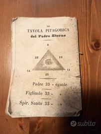 Opuscolo originale 1880-1895 – “Tavola Pitagorica 