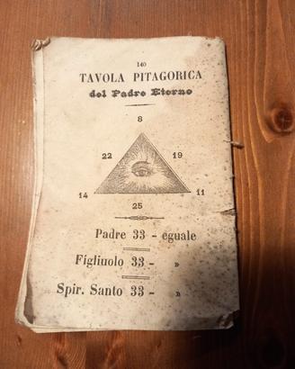 Opuscolo originale 1880-1895 – “Tavola Pitagorica 