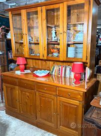 Piattaia vetrina noce chiaro