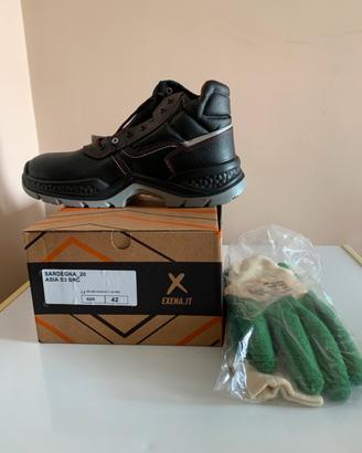 Scarpe da lavoro exena invernali 42 + guanti