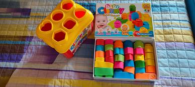 Gioco cubi morbidi e box formine