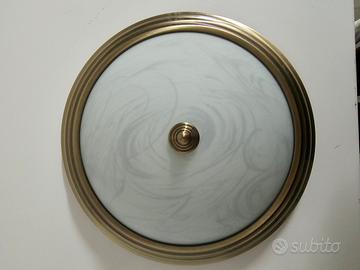 Plafoniera ottone e vetro 