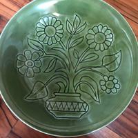 Set piatti vintage ceramica verde LONGCHAMP France