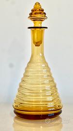 Bottiglia Art Déco in vetro soffiato anni ‘30