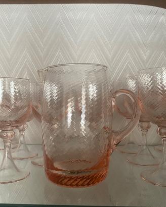 Set vintage Rosaline Pink Swirl