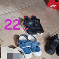 3 paia scarpe n.22 per  bambina