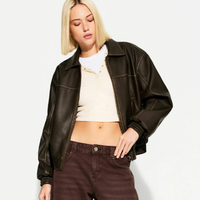 Giacca ecopelle Bershka marrone
