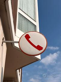 Cartello telefonico da bar vintage