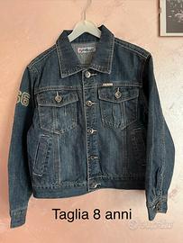 Giubbotto jeans denim blu bambino 8 anni